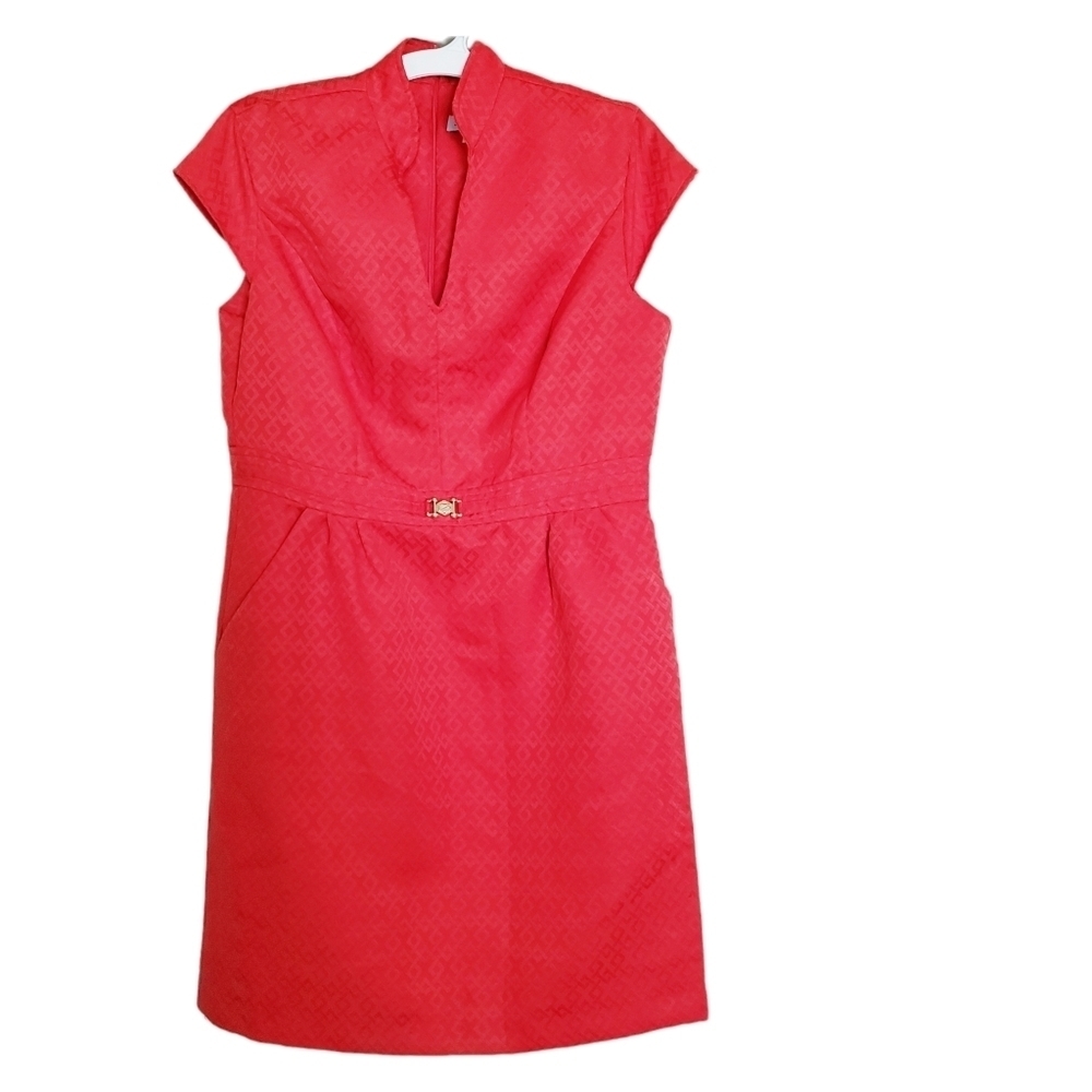 Sleeveless Red Midi Dress Size 16